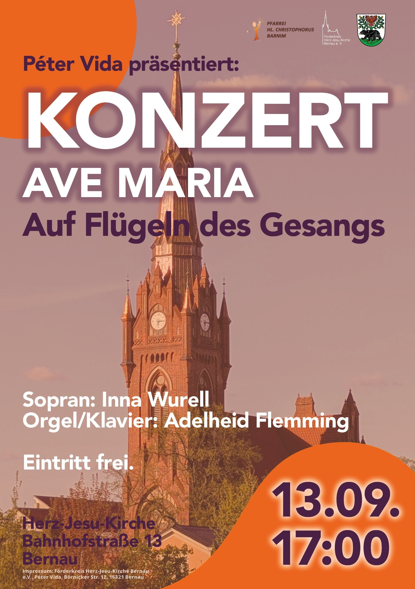Einladung zum klassischem Konzert „Ave Maria“ zum Tag des Offenen Denkmals am 13. September