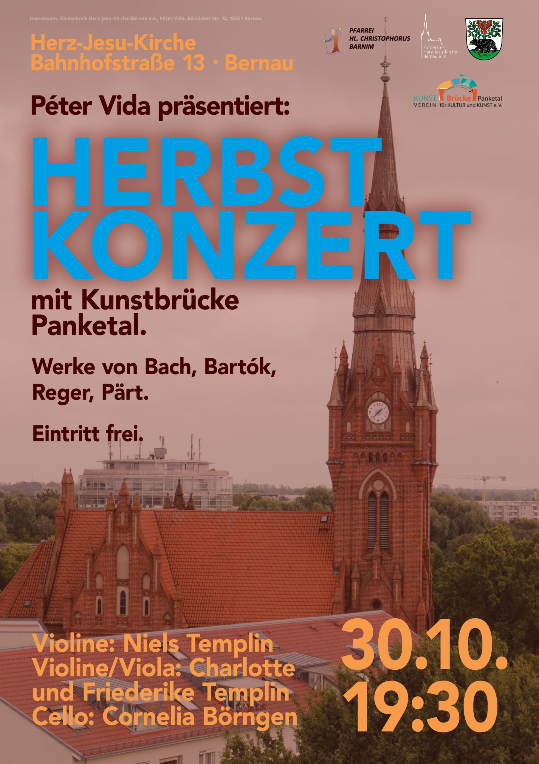 Herbstkonzert in der Herz-Jesu-Kirche am 30. Oktober